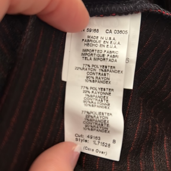 🆕Red KAREN KANE DRESS w/Black Side Panels, Accents & Pin Stripes & Back Zipper. - Picture 8 of 12